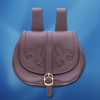 FLEUR DE LIS LEATHER POUCH